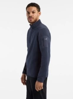 Arc'teryx Covert Half Zip Men's -Fashionable Men'S Clothing Store Arc teryxCovertHalfZipMen sSaphire1