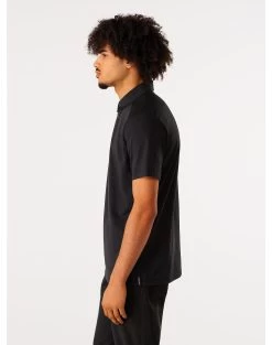Arc'teryx Men's Captive Polo -Fashionable Men'S Clothing Store Captive Polo Shirt SS Black Side View Left