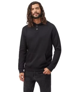 Tentree Men's Treefleece 1/4 Button Hoodie -Fashionable Men'S Clothing Store TentreeMen sTreefleece14ButtonHoodieblack