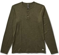Vuori Men's Long Sleeve Ease Performance Henley -Fashionable Men'S Clothing Store VuoriMen sLongSleeveEasePerformanceHenley Oregano