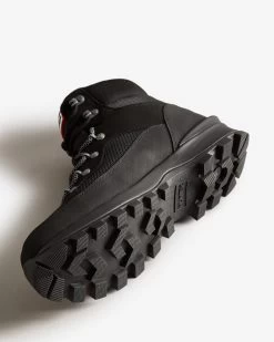 Hunter Men's Explorer Insulated Lace-Up Commando Boots -Fashionable Men'S Clothing Store hunter explorer black 8 4