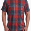 Kuhl Response Short Sleeve Button-Up -Fashionable Men'S Clothing Store kuhl response red galaxy1