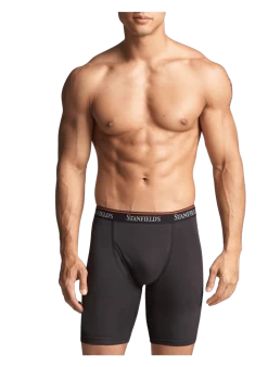 Stanfields Men's Stretch Long Leg Boxer Brief - 2 Pack